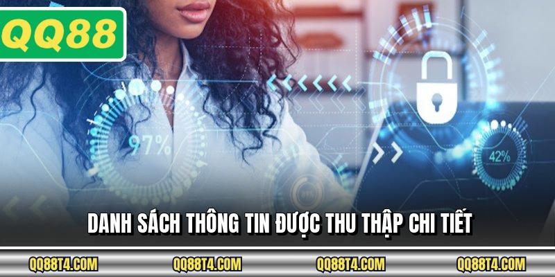 Danh sách thông tin được thu thập chi tiết